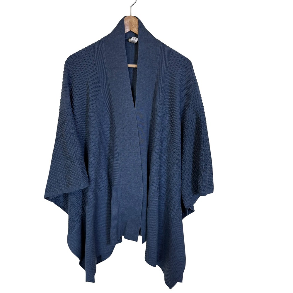 Lululemon Forward Fold Wrap Women OS Blue Excellent Cashmere Blend Knit Cardigan